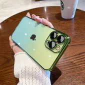 Силиконовый чехол "Electroplate Gradient" для Apple iPhone 15 Pro Max Сине-желтый