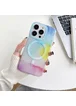 TPU+PC чохол "Watercolor Magnetic" with MagSafe для Apple iPhone 12 Pro Max Синій