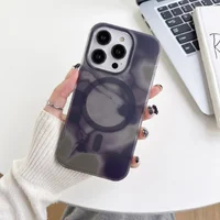 TPU+PC чехол "Watercolor Magnetic" with MagSafe для Apple iPhone 12 Pro Max Черный