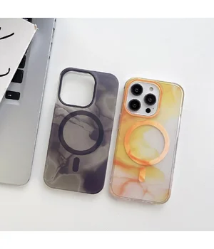 TPU+PC чехол "Watercolor Magnetic" with MagSafe для Apple iPhone 12 Pro Max Черный