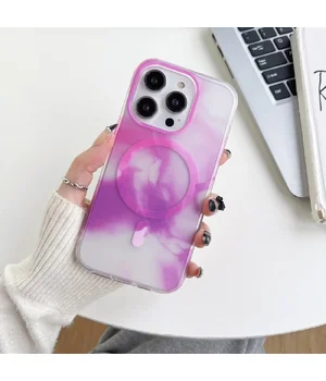 TPU+PC чехол "Watercolor Magnetic" with MagSafe для Apple iPhone 12 Pro Max Фиолетовый