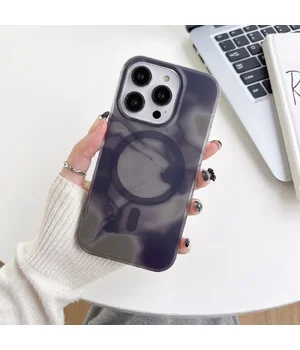 TPU+PC чехол "Watercolor Magnetic" with MagSafe для Apple iPhone 14 Pro Max Черный