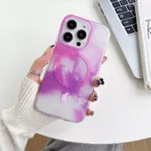 TPU+PC чехол "Watercolor Magnetic" with MagSafe для Apple iPhone 12 Pro Max Фиолетовый