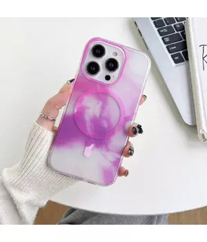 TPU+PC чехол "Watercolor Magnetic" with MagSafe для Apple iPhone 14 Pro Max Фиолетовый