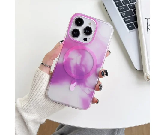TPU+PC чехол "Watercolor Magnetic" with MagSafe для Apple iPhone 14 Pro Max Фиолетовый