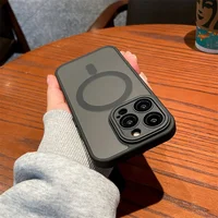 Силіконовий чохол "Frosted Matte" with MagSafe для Apple iPhone 14 Pro Max Чорний