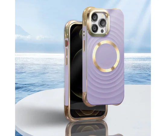 Силиконовый чехол "Luxury Shine" with MagSafe для iPhone 16 Pro Max Фиолетовый