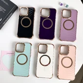 Силиконовый чехол "Luxury Shine" with MagSafe для iPhone 16 Pro Тёмно-фиолетовый