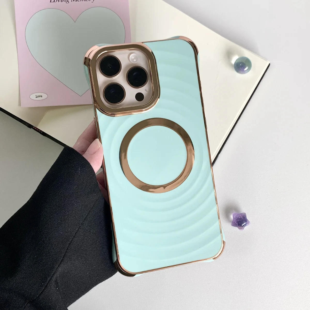 Силіконовий чохол "Luxury Shine" with MagSafe для iPhone 16 Pro Бірюзовий