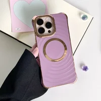 Силиконовый чехол "Luxury Shine" with MagSafe для iPhone 15 Pro Фиолетовый