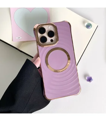 Силіконовий чохол "Luxury Shine" with MagSafe для iPhone 15 Pro Фіолетовий