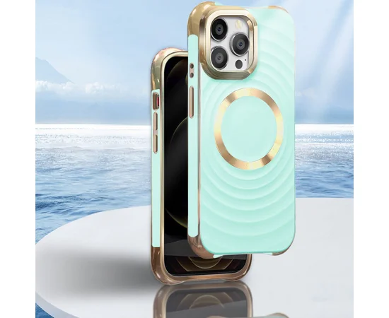 Силіконовий чохол "Luxury Shine" with MagSafe для iPhone 15 Pro Бірюзовий