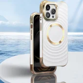 Силиконовый чехол "Luxury Shine" with MagSafe для iPhone 16 Pro Белый
