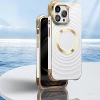 Силиконовый чехол "Luxury Shine" with MagSafe для iPhone 15 Pro Max Белый