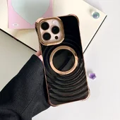 Силиконовый чехол "Luxury Shine" with MagSafe для iPhone 16 Pro Черный