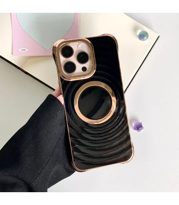 Силиконовый чехол "Luxury Shine" with MagSafe для iPhone 14 Pro Max Черный