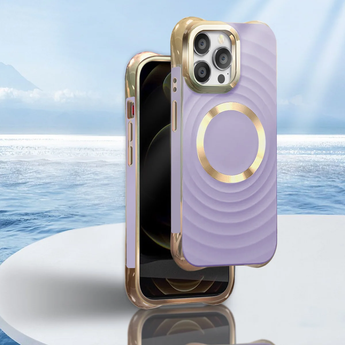 Силіконовий чохол "Luxury Shine" with MagSafe для iPhone 15 Pro Фіолетовий