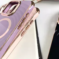 Силіконовий чохол "Luxury Shine" with MagSafe для iPhone 16 Pro Фіолетовий
