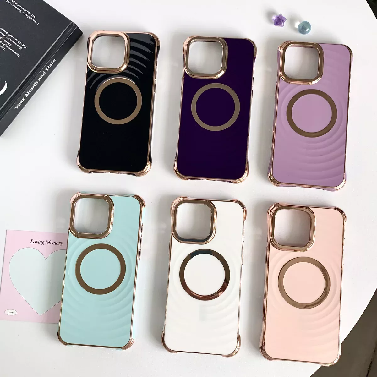 Силиконовый чехол "Luxury Shine" with MagSafe для iPhone 15 Pro Тёмно-фиолетовый