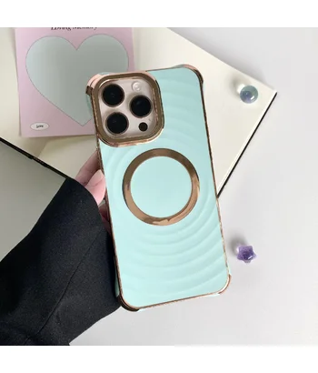 Силіконовий чохол "Luxury Shine" with MagSafe для iPhone 15 Pro Бірюзовий