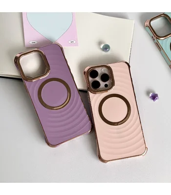 Силіконовий чохол "Luxury Shine" with MagSafe для iPhone 16 Pro Max Пудровий