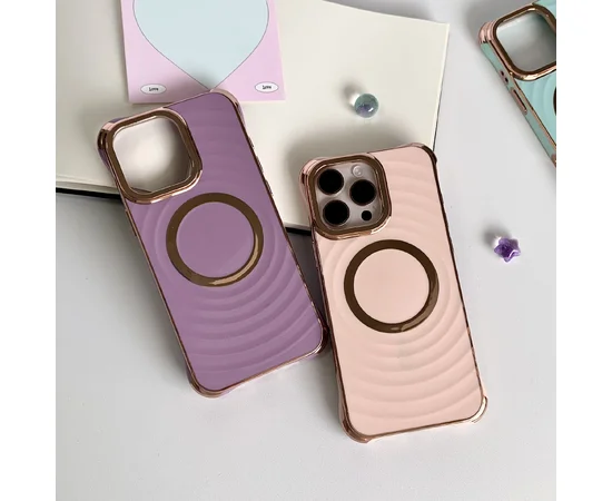 Силіконовий чохол "Luxury Shine" with MagSafe для iPhone 16 Pro Фіолетовий