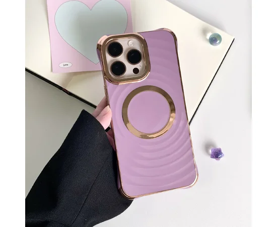 Силіконовий чохол "Luxury Shine" with MagSafe для iPhone 16 Pro Фіолетовий