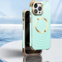 Силиконовый чехол "Luxury Shine" with MagSafe для iPhone 15 Pro Бирюзовый