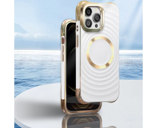 Силіконовий чохол "Luxury Shine" with MagSafe для iPhone 16 Pro Max Білий