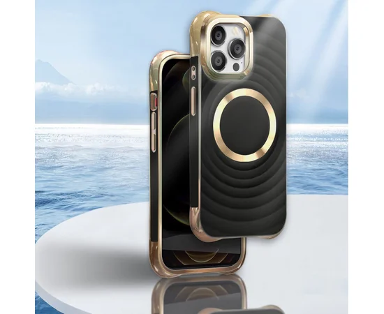 Силіконовий чохол "Luxury Shine" with MagSafe для iPhone 16 Pro Max Чорний