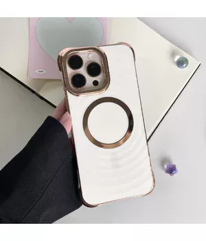 Силиконовый чехол "Luxury Shine" with MagSafe для iPhone 16 Pro Max Белый Силиконовый чехол "Luxury Shine" with MagSafe для iPhone 16 Pro Max Белый