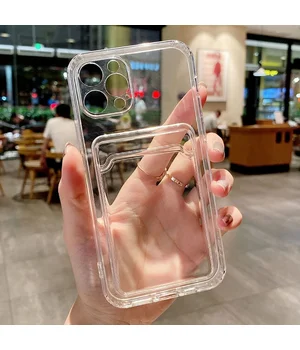 Силіконовий чохол "Card Case" для iPhone 13 Pro Max Прозорий
