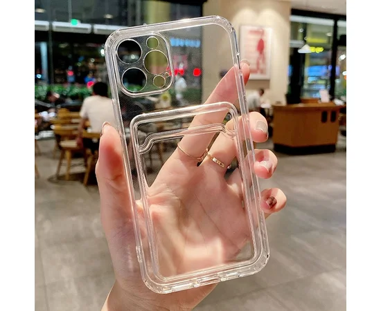 Силіконовий чохол "Card Case" для iPhone 12 Pro Max Прозорий