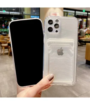 Силиконовый чехол "Card Case" для iPhone 12 Pro Max Прозрачный