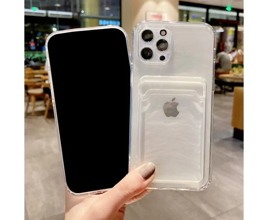 Силіконовий чохол "Card Case" для iPhone 12 Pro Max Прозорий