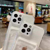 Силиконовый чехол "Card Case" для iPhone 14 Pro Max Прозрачный