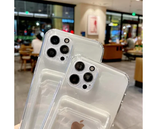 Силіконовий чохол "Card Case" для iPhone 12 Pro Max Прозорий