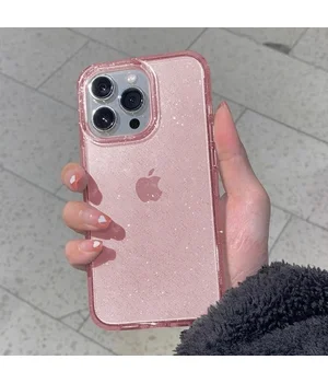 Силіконовий чохол "Bling Diamond" з блискітками для iPhone 11 Рожевий