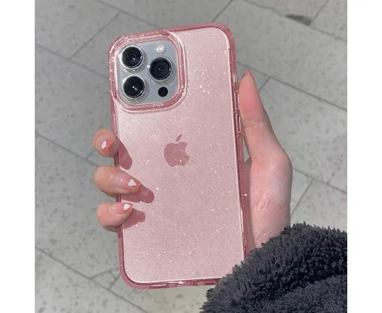 Силіконовий чохол "Bling Diamond" з блискітками для iPhone 11 Рожевий