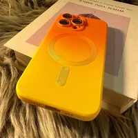 Силіконовий чохол "Luxury Gradient" with MagSafe Apple iPhone 13 Pro Max Помаранчево-жовтий