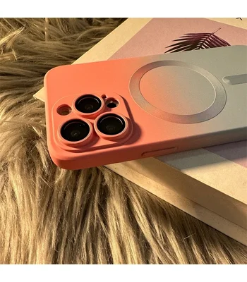 Силіконовий чохол "Luxury Gradient" with MagSafe для Apple iPhone 11 Pro Рожево-сірий