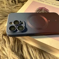 Силиконовый чехол "Luxury Gradient" with MagSafe для Apple iPhone 15 Pro Сине-бордовый