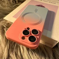 Силіконовий чохол "Luxury Gradient" with MagSafe для Apple iPhone 14 Pro Max Рожево-сірий