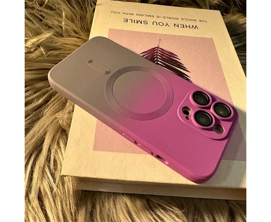 Силіконовий чохол "Luxury Gradient" with MagSafe для Apple iPhone 12 Pro Max Фіолетово-сірий