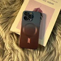 Силиконовый чехол "Luxury Gradient" with MagSafe для Apple iPhone 15 Pro Сине-бордовый