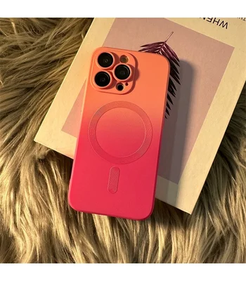 Силіконовий чохол "Luxury Gradient" with MagSafe для Apple iPhone 12 Pro Рожево-фіолетовий