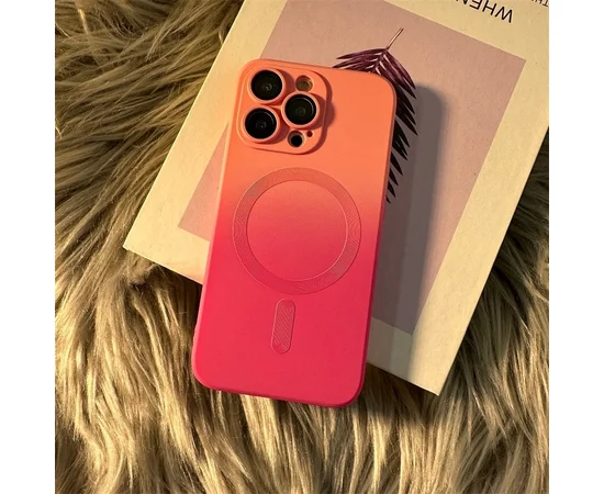 Силіконовий чохол "Luxury Gradient" with MagSafe для Apple iPhone 12 Pro Max Рожево-фіолетовий