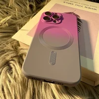 Силиконовый чехол "Luxury Gradient" with MagSafe для Apple iPhone 11 Pro Фиолетово-серый