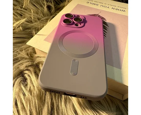 Силіконовий чохол "Luxury Gradient" with MagSafe для Apple iPhone 12 Pro Max Фіолетово-сірий