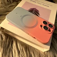 Силиконовый чехол "Luxury Gradient" with MagSafe для Apple iPhone 13 Pro Max Розово-серый